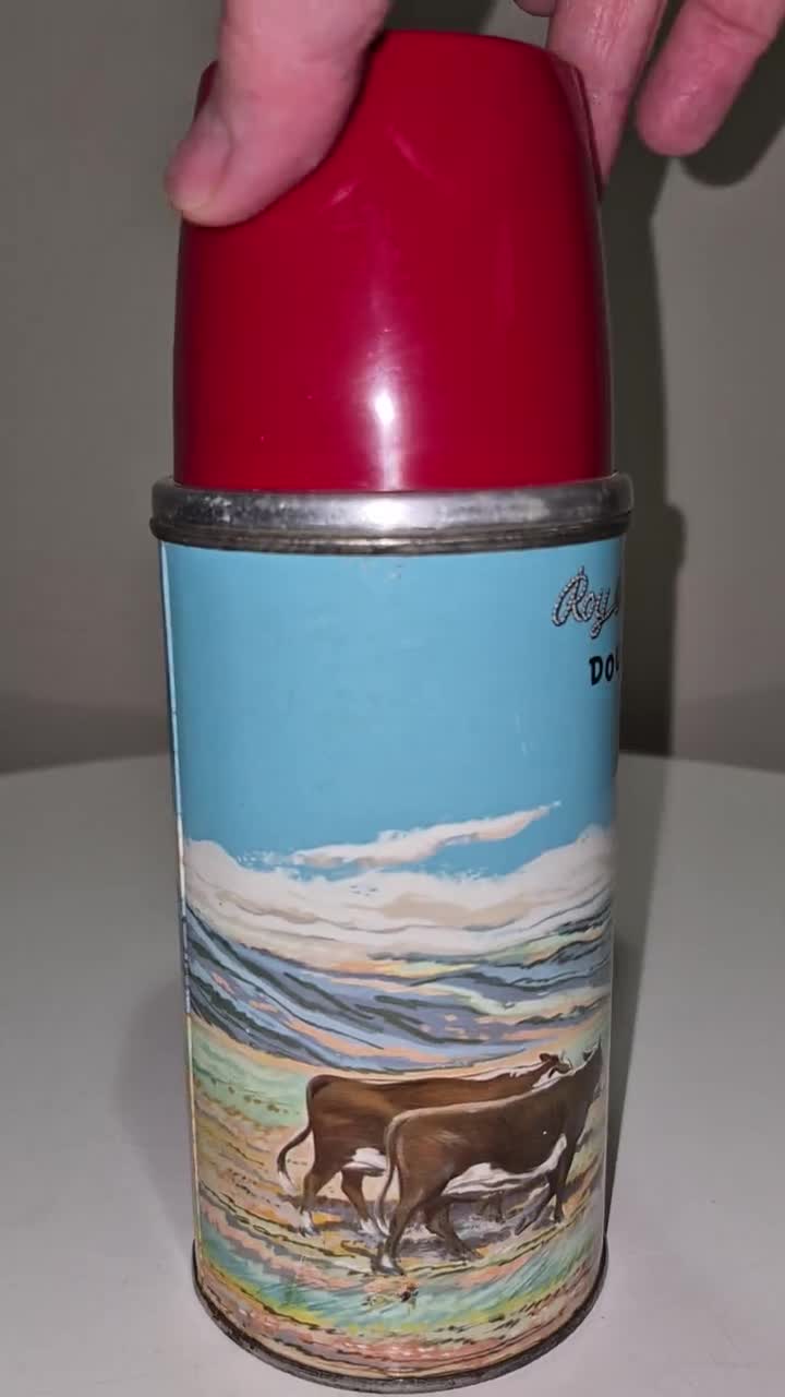 Vintage 1950 Roy Rogers & Dale Evans Chow Wagon Lunchbox With