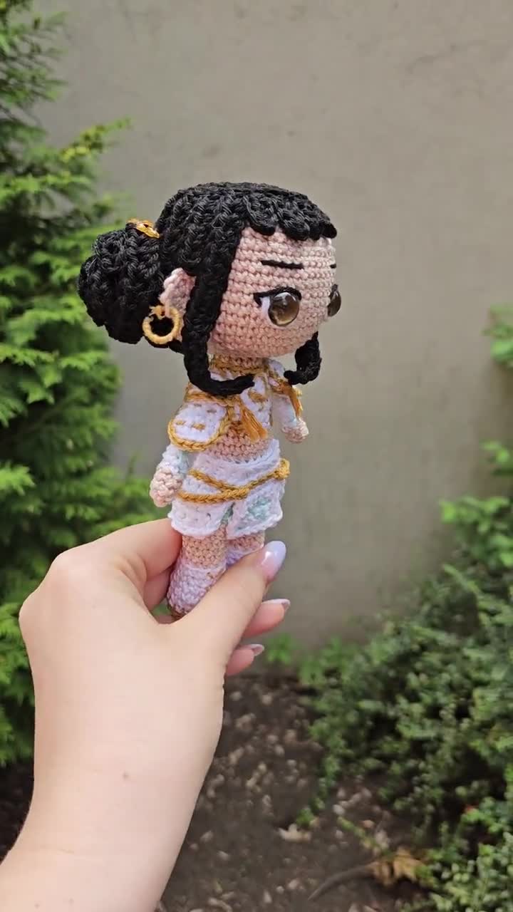 Patrón amigurumi KPOP Demon Hunters Zoey muñeca crochet patrón PDF