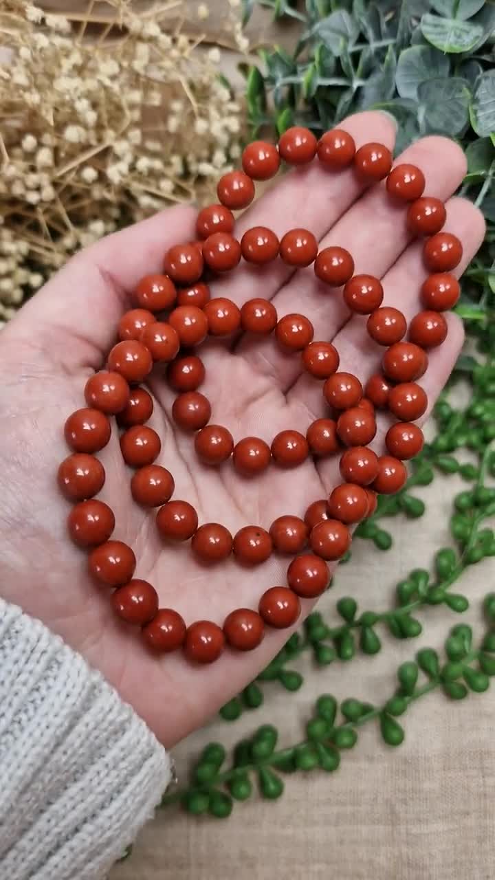 Red Jasper Bracelet 8mm | Strength Grounding Courage Vitality