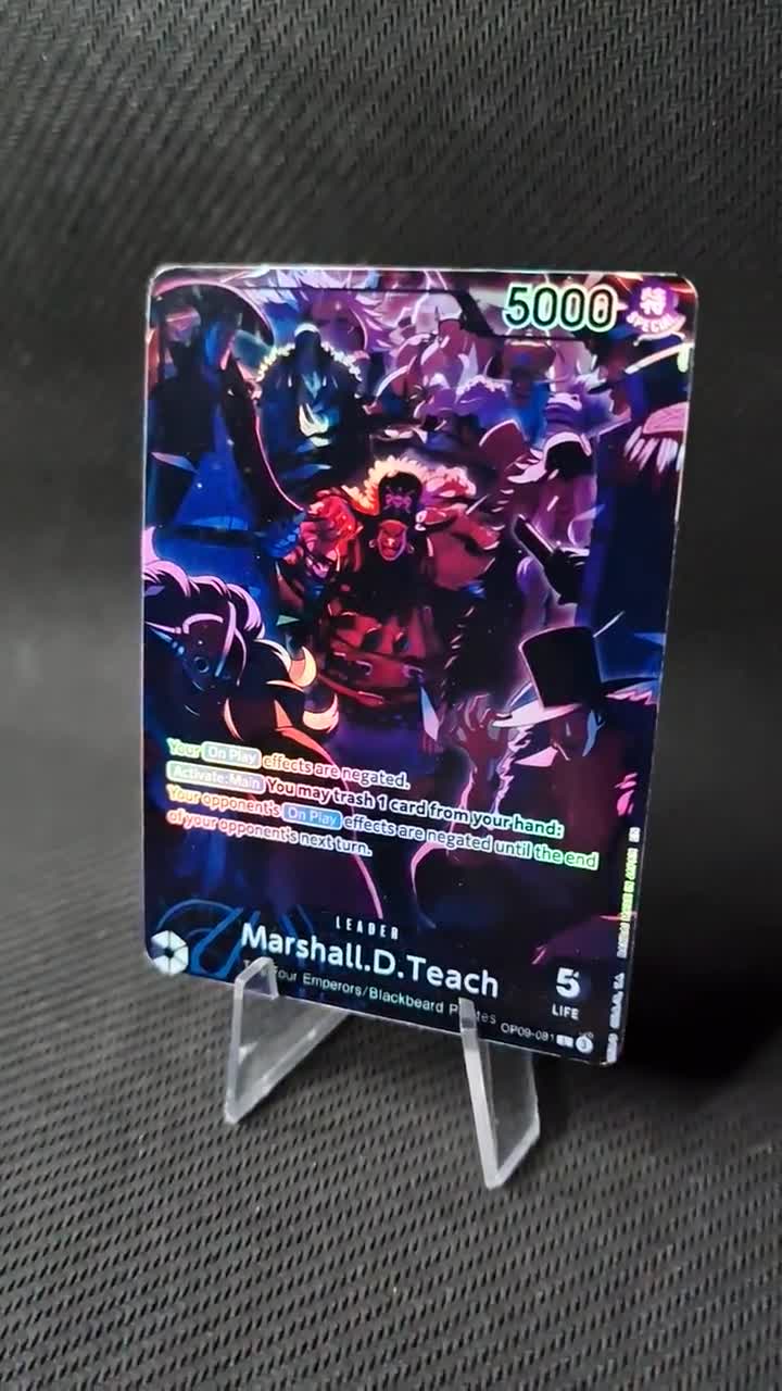 One Piece Proxy Card Holo - Marshall D. Teach Leader OP09-081 4