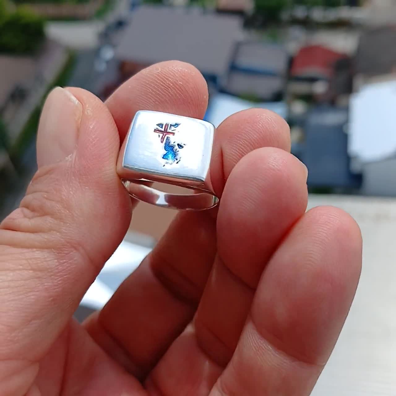 Anello Halo Vintage In Argento Sterling 925 Marchiato Britannico Anello Halo Vintage In Argento Sterling 925 Marchiato Britannico