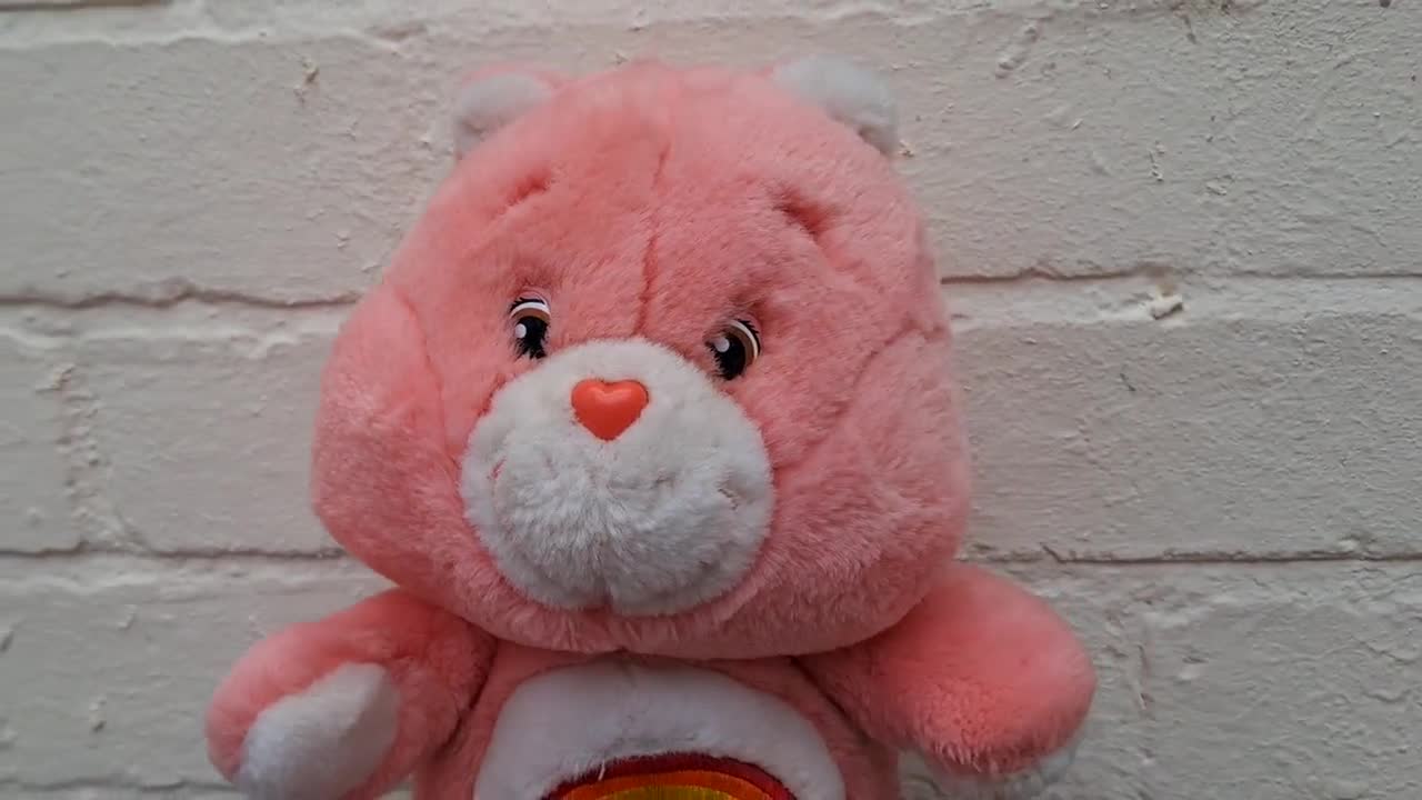 2002 レインボー チア ケア ベア テディ - ビンテージ ぬいぐるみ