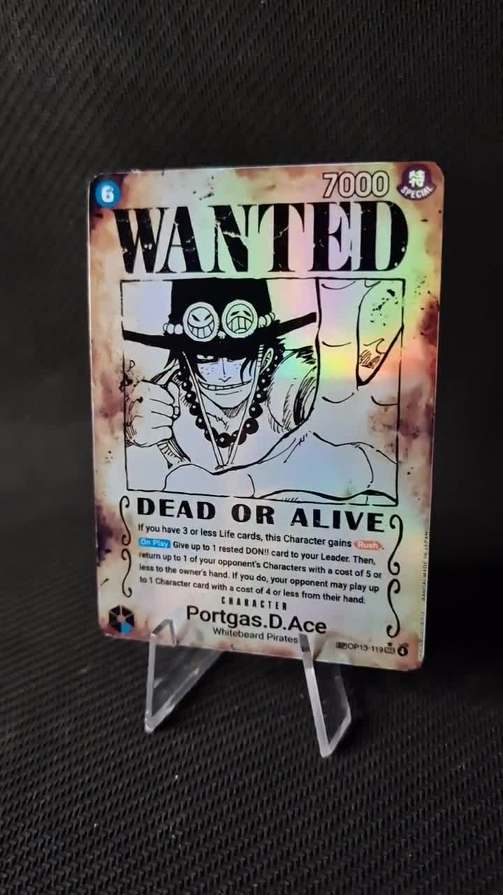 One Piece Proxy Card Holo - Portgas.d.ace OP13-119 Character Alt