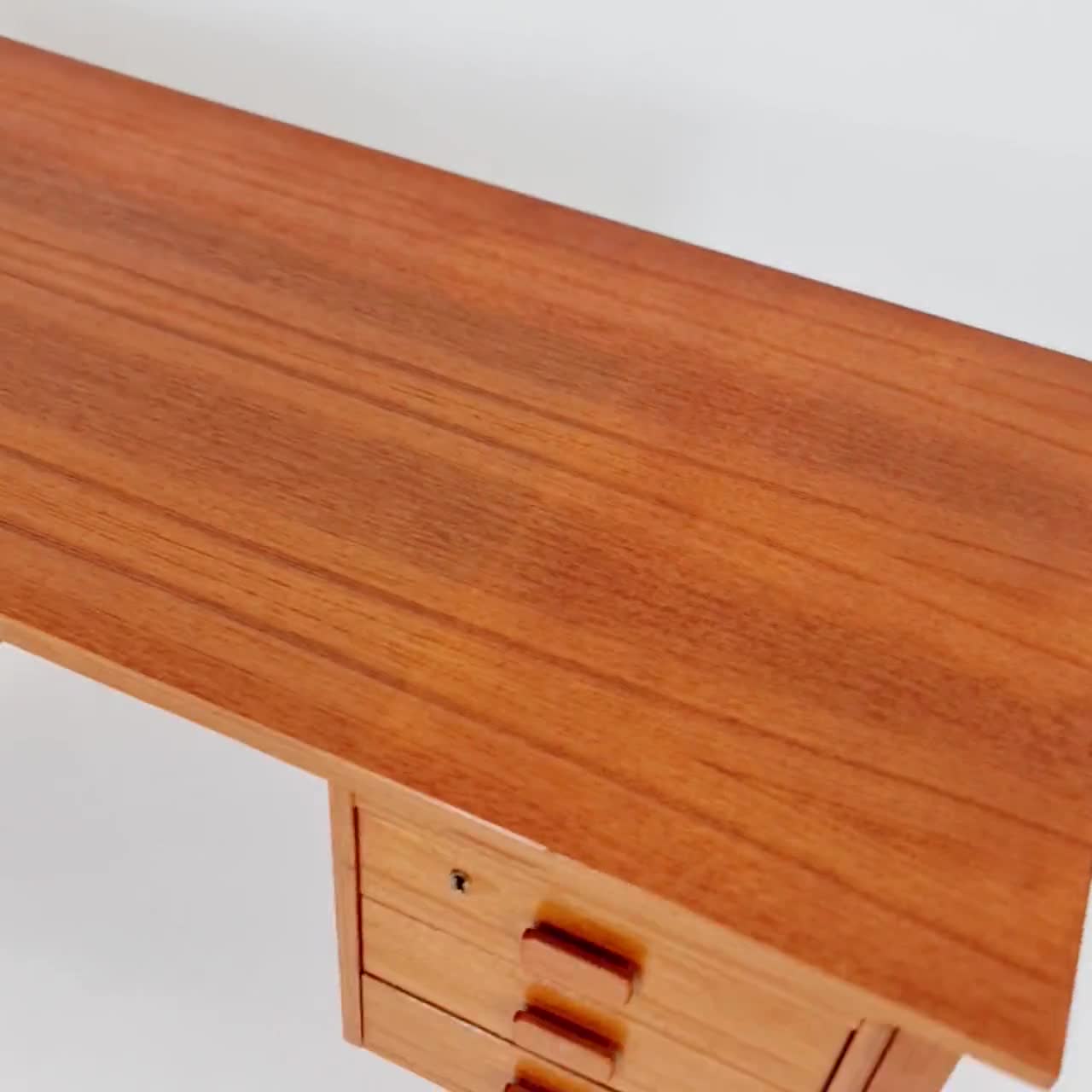 Midcentury Danish Teak Desk by Domino Mobler, 1960s - Etsy
