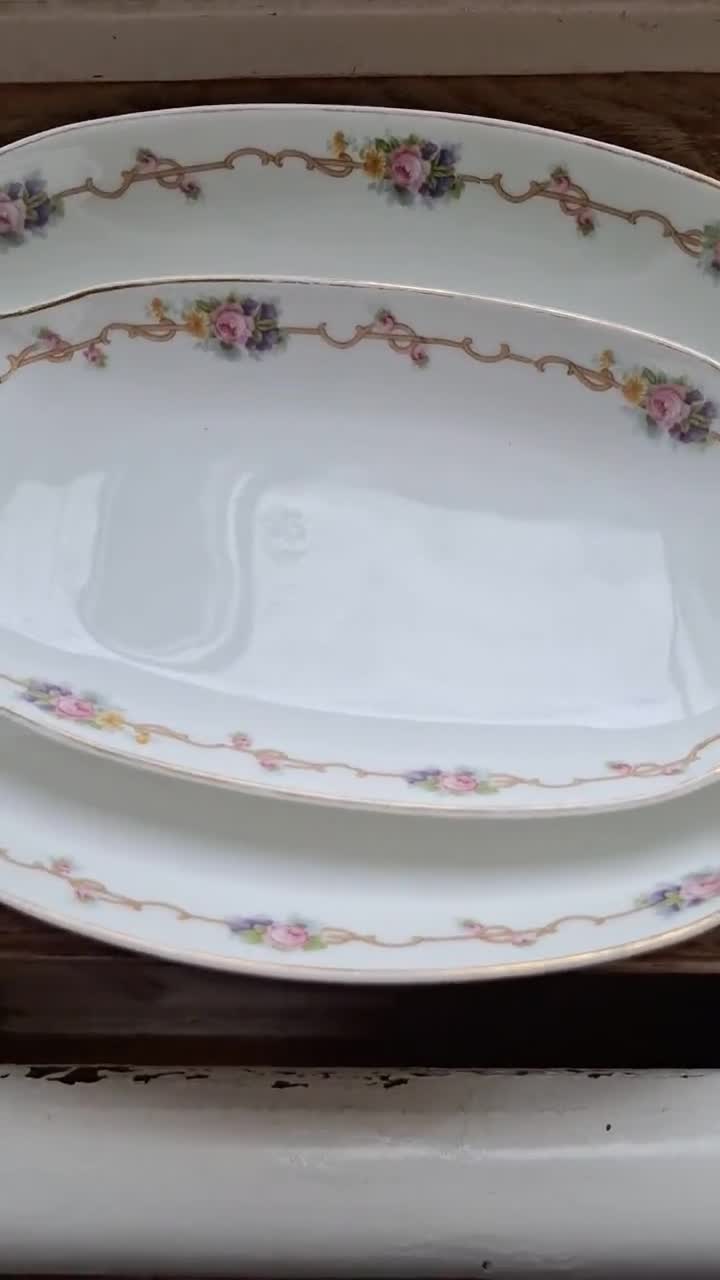 Antique ROSENTHAL Serving Plates Set Kronach Bavaria HORTENSE