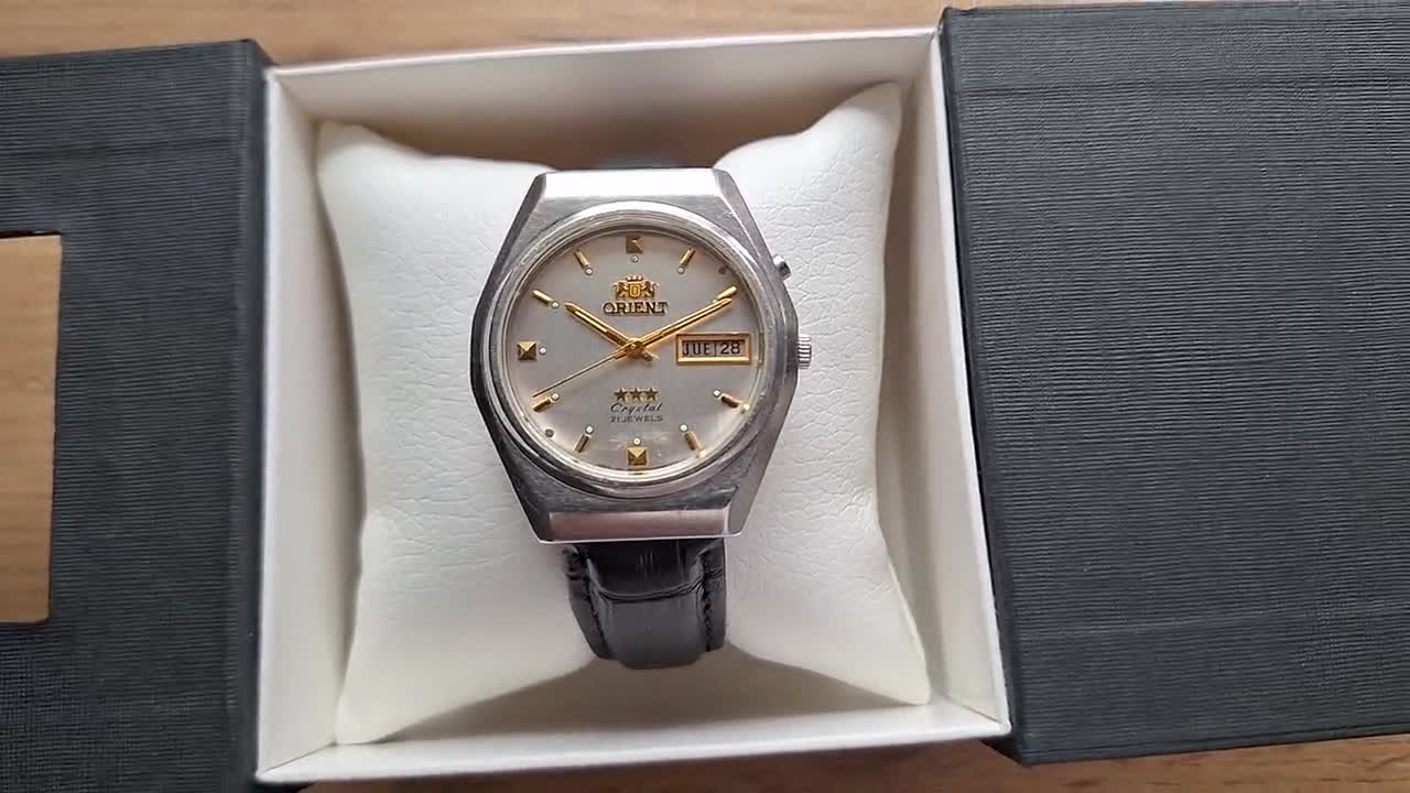 ヴィンテージ オリエント クリスタル オートマチックウォッチ
