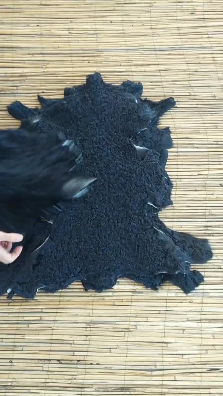 Genuine Black Astrakhan Lambskin Fur: Lux Karakul Swakara Fur - Etsy