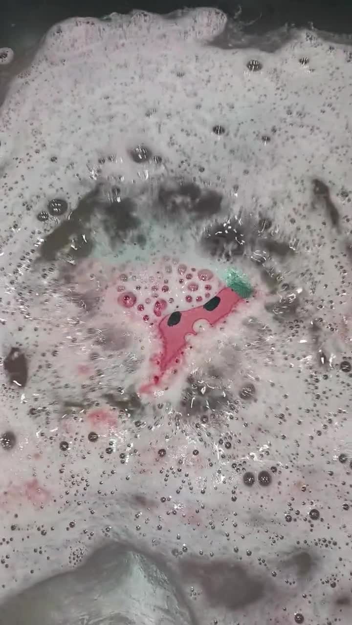 Watermelon Bath Bombs: Vegan, Natural, Refreshing Watermelon Lemonade Scent video poster