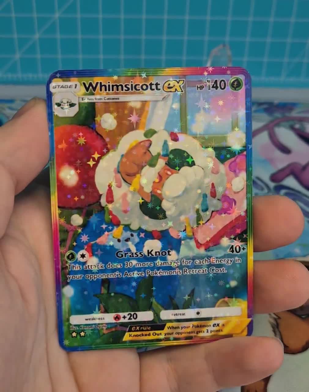 Whimsicott EX B1 / Mega Rising / Pokemon tcg quality custom Card Whimsicott EX B1 / Mega Rising / Pokemon tcg quality custom Card