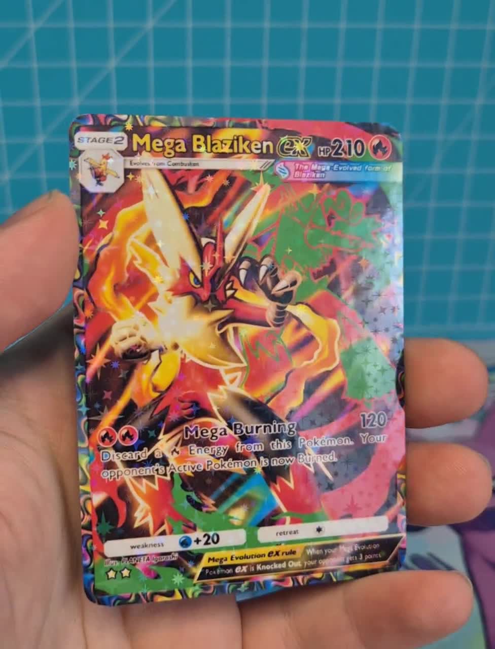 Mega Blaziken EX B1 / Mega Rising / Pokemon tcg quality custom Card Mega Blaziken EX B1 / Mega Rising / Pokemon tcg quality custom Card