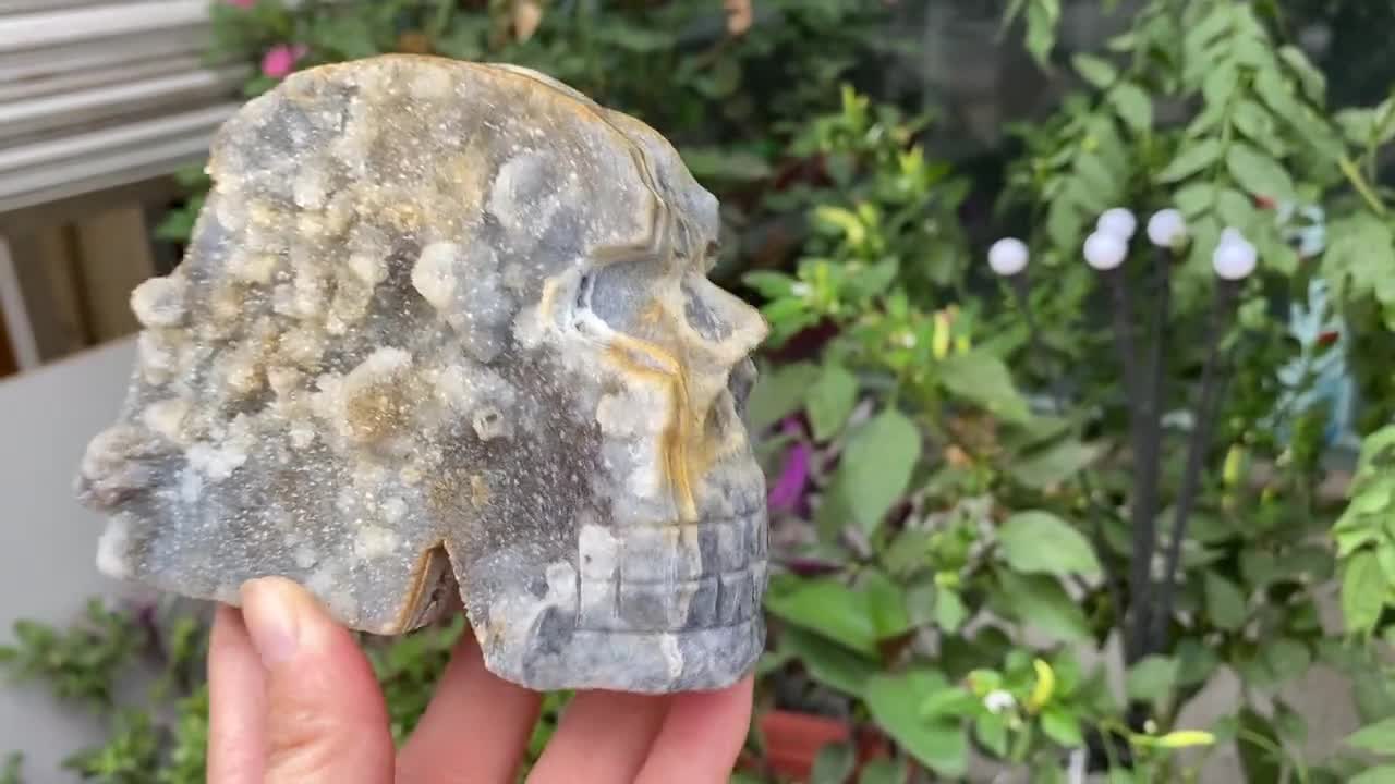 手彫りの閃亜鉛鉱クリスタルスカル：鉱物標本、ヒーリングストーン