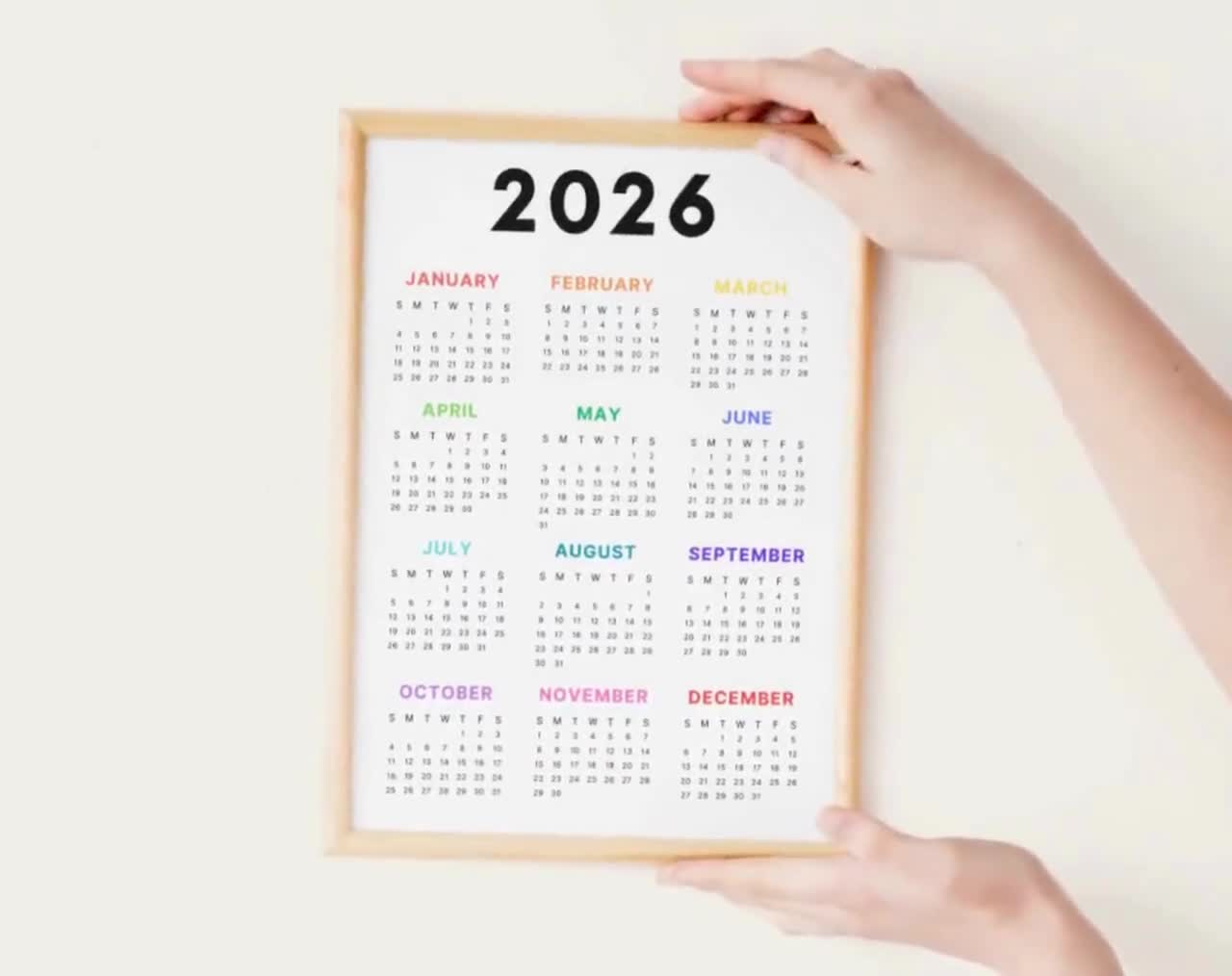 Calendrier Peinture Par Numéros 2026 – Bureau DIY 12 Mois – Cadeau Créatif – Tout Inclus (pinceaux, Peintures)