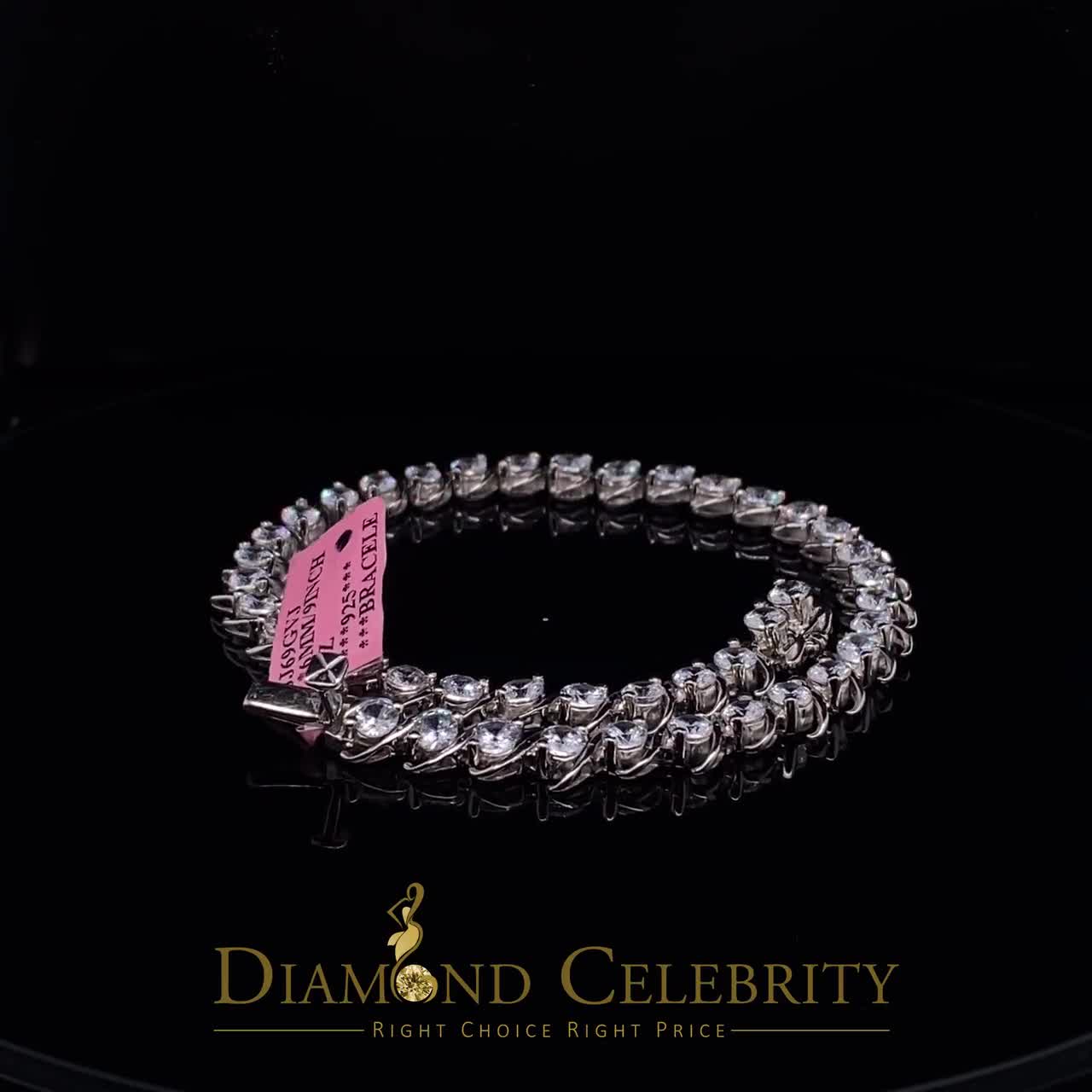 925 White Sterling Silver 8MM Cubic Zirconia Tennis