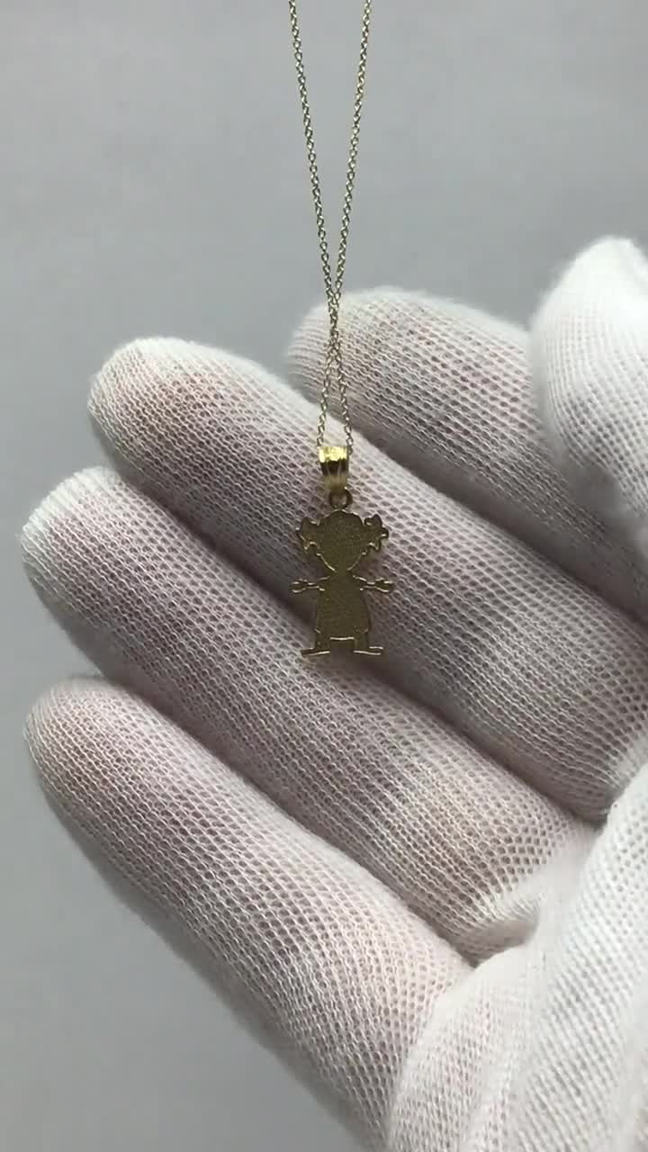 10k Solid Gold Basketball Hoop Charm Anhänger Halskette Für Jungen