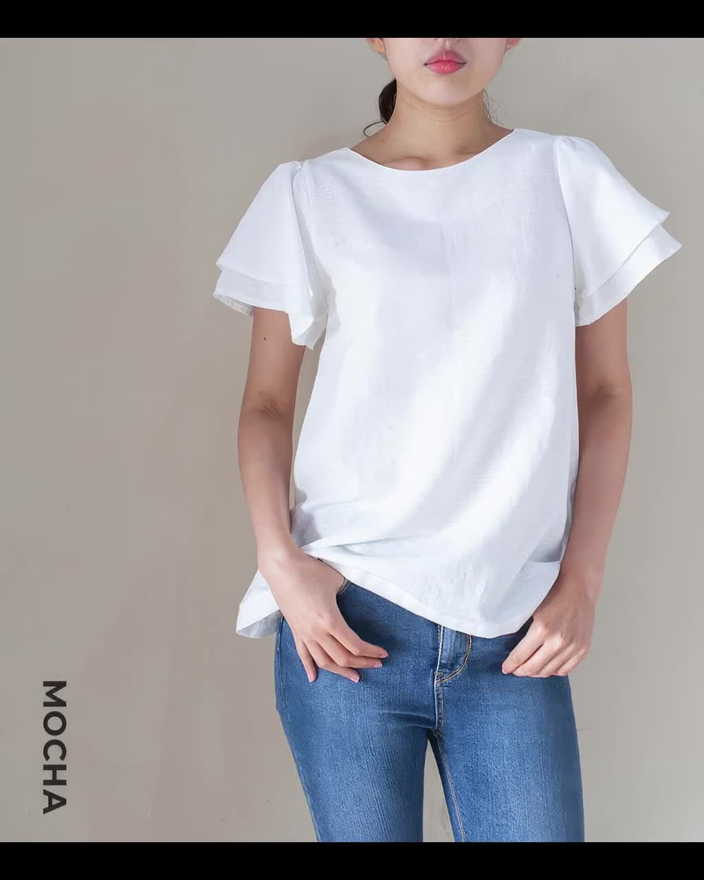 MOCHA Double Layered Sleeve Blouse PDF Sewing Pattern - 4 Kinds of