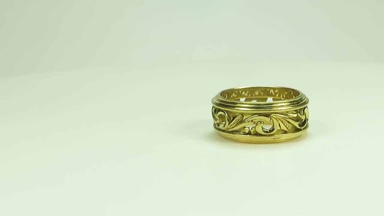 Modernist ED LEVIN Sterling 14k Gold Ring Handmade Studio