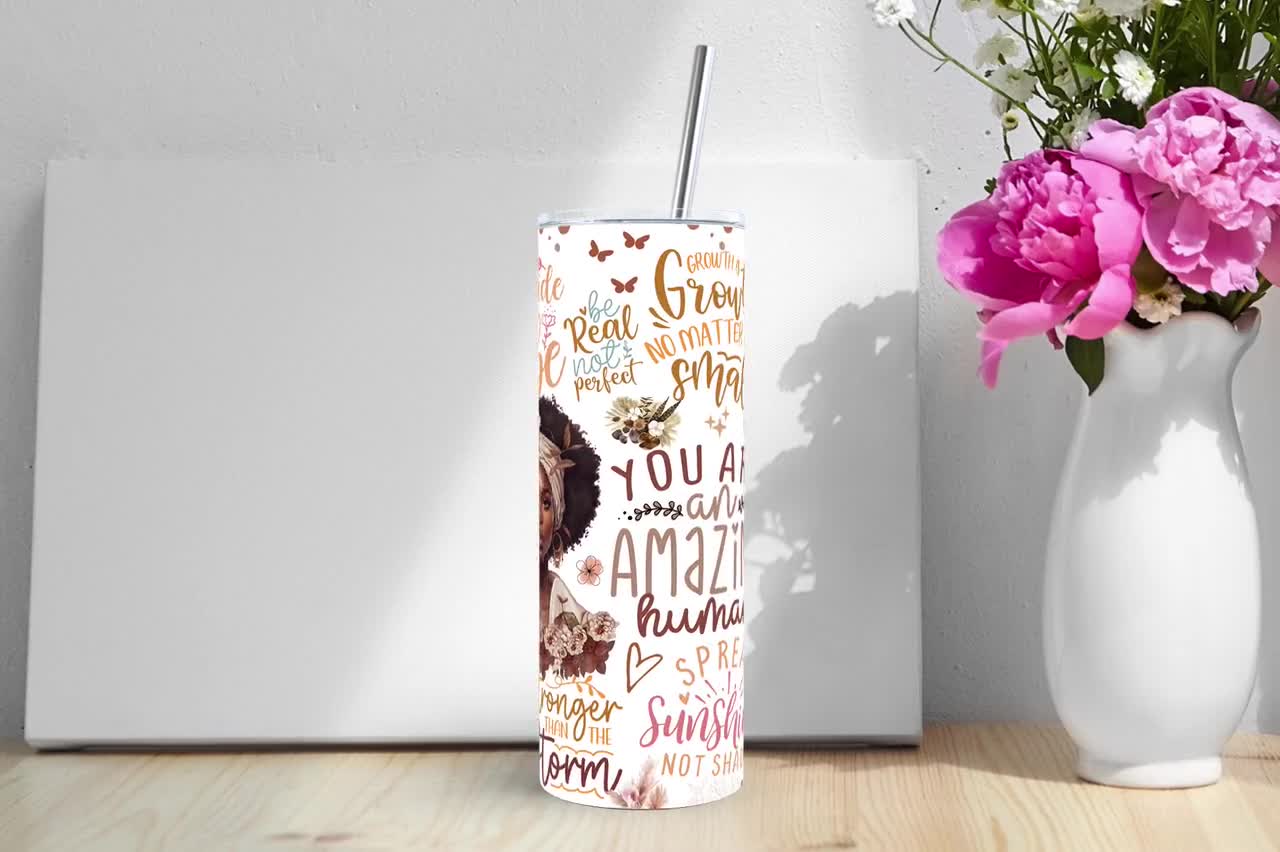 20oz Skinny Tumbler Wrap Sublimation Design Believe in yourself, Affir –  Emily WebDesigner