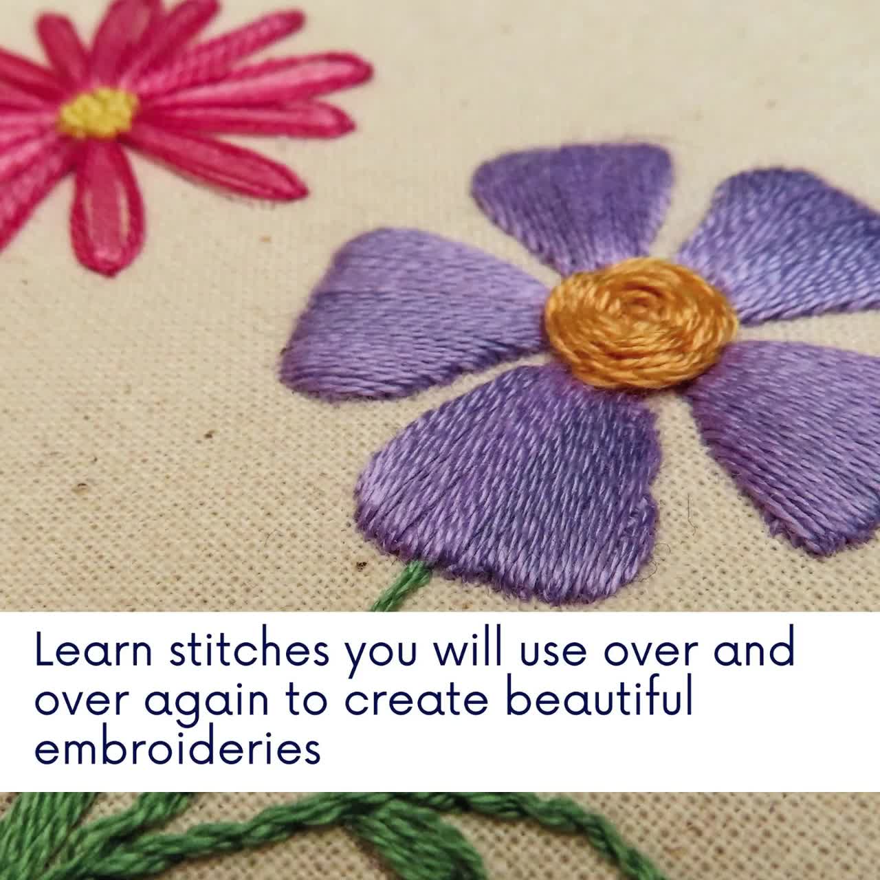 Beginner Stitch Guide Learn to Embroider 15 Basic Embroidery