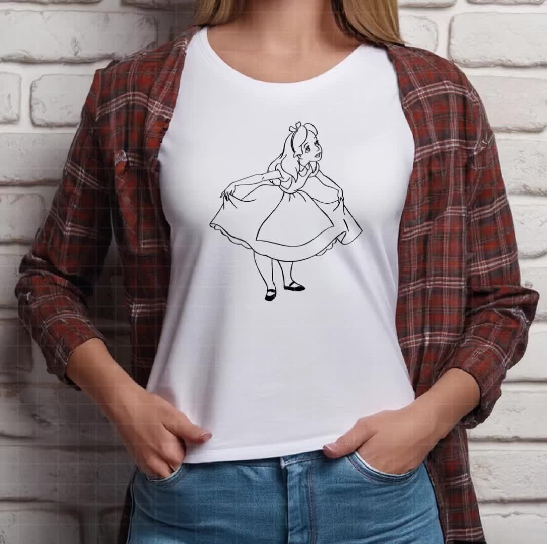 2150 - Alice and Her Dress SVG, EPS, PNG - Alice in Wonderland