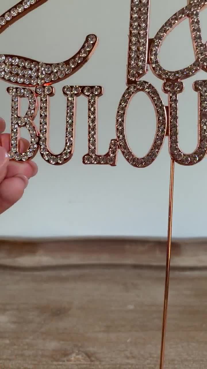 Honbay 21st Birthday Cake Topper, Glitter Bling Alloy Crystal...