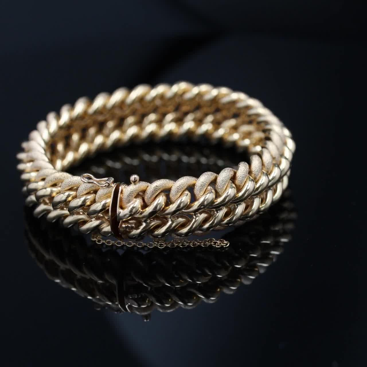 AUX BIJOUX ANCIENS - Bracelet maille gourmette double