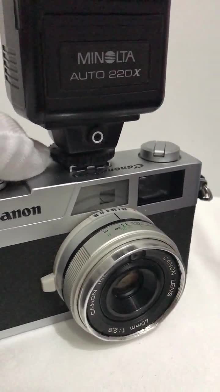 Vintage Canon Canonet 28 35mm Rangefinder Film Camera With Minolta
