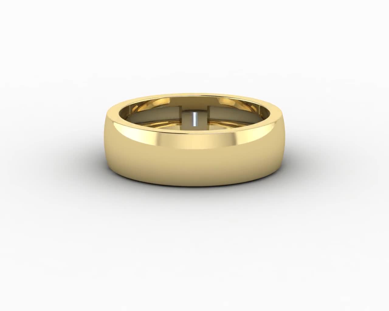 Men's 5.5mm Engravable Euro Comfort Fit Wedding Band in 14K Rose Gold (1  Line)
