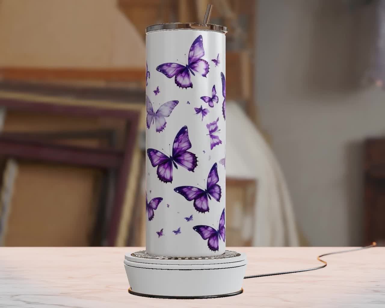 Purple Glitter Tumbler Care Cards, Care Instructions PRINT AND CUT_PNG –  Butterfly Lane Designs