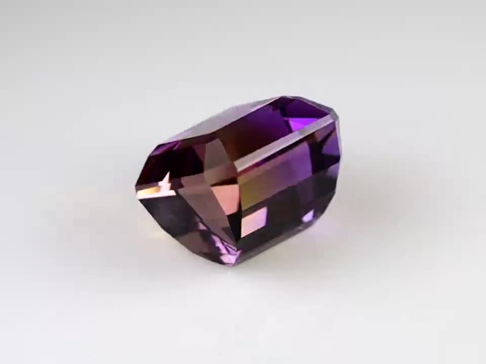 14.61 ct Elegant Octagon Cut (14 x 13 mm) Brazil Purple and Yellow Ametrine  Natural Loose Gemstone