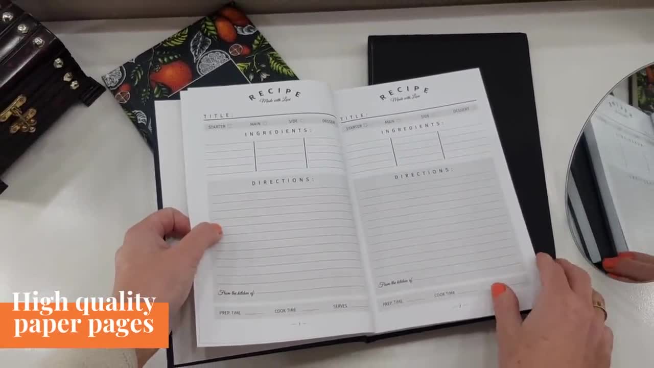 Personalized Recipe Book With Measurement Page. Write Your Own 228