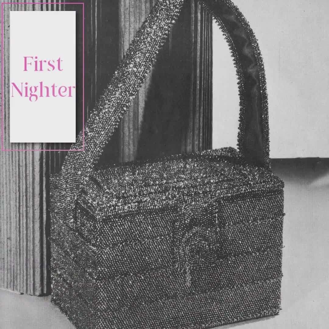 Vintage 1940s Beaded Handbag Crochet Patterns: Quaker Yarns (PDF