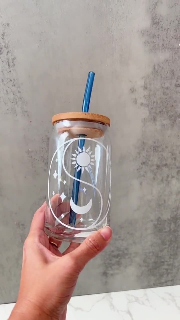 Boho Mama Glass Can Minimal Libbey Glass Cup Trendy Tiktok 