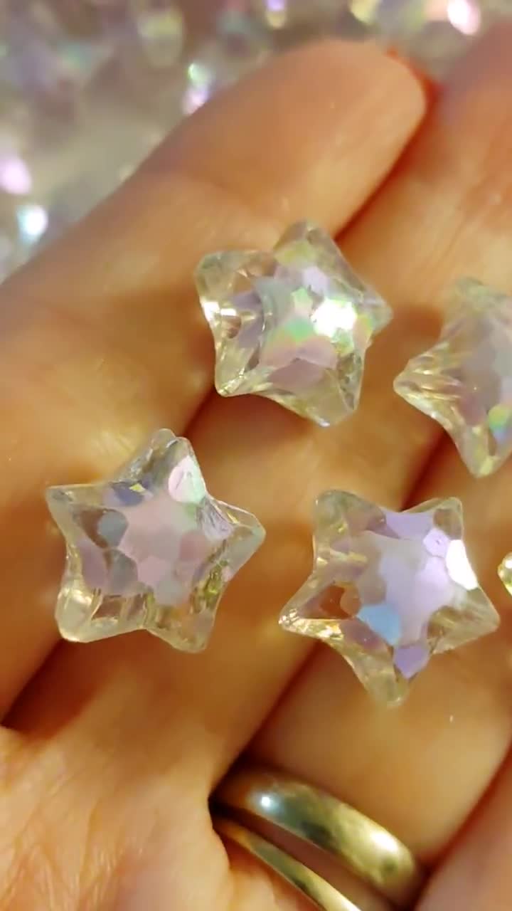 Large Clear Gem Stone Beads - Acrylic Beads that look like stained gla –  Swoon & Shimmer