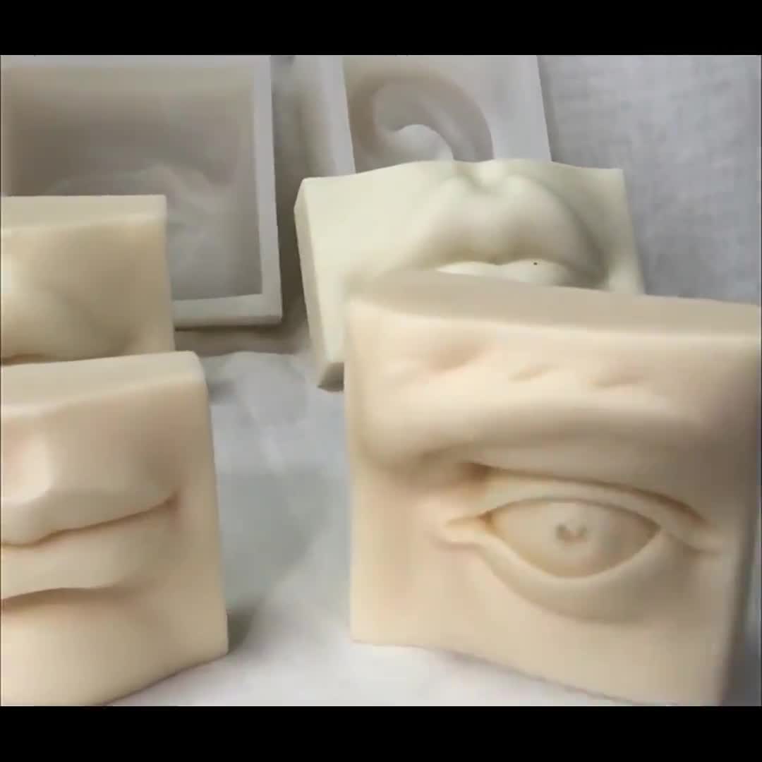 2 Pezzi Stampo In Silicone Per Sapone A Forma Di Volto Umano – Stampi Per Resina, Candele, Fai Da Te, Morbidi E Riutilizzabili