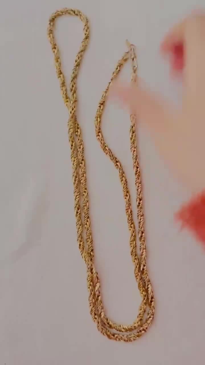 Christian Dior GROSSE ヴィンテージ 編み込みツイストロープ ロング