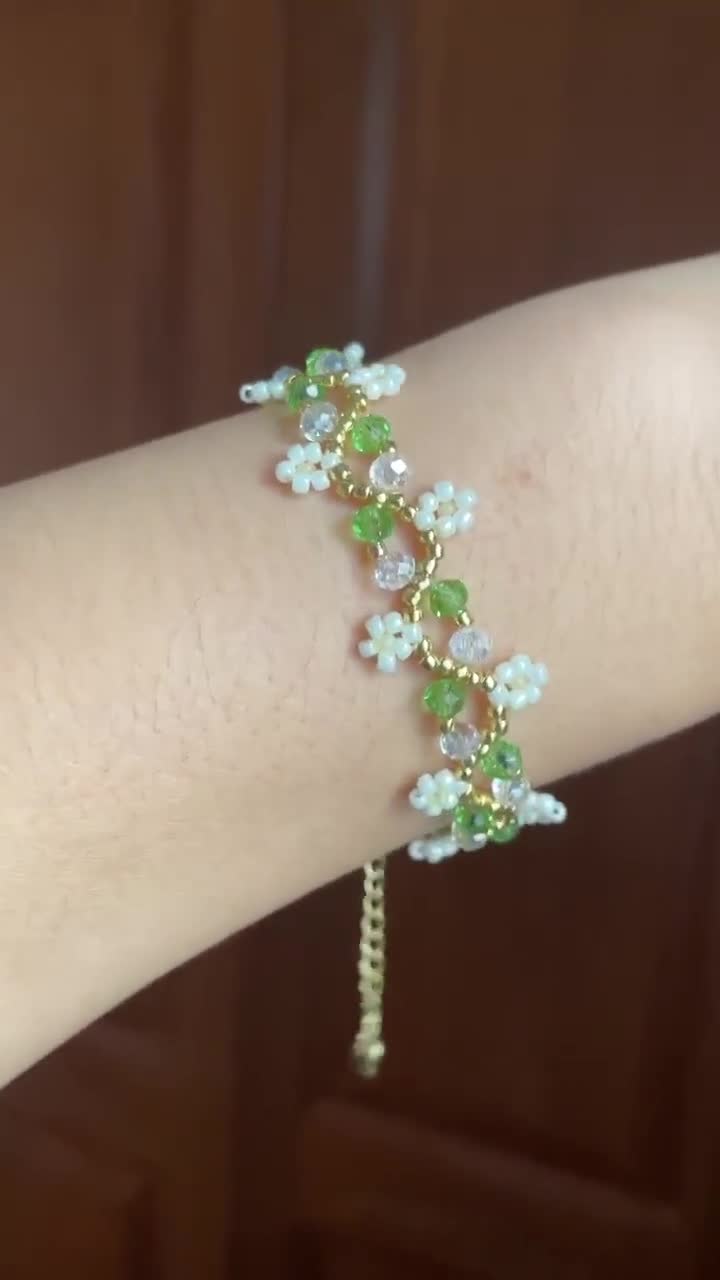Beaded Bracelet,jasmine Flower Bracelets,beaded Rings,gift for Her