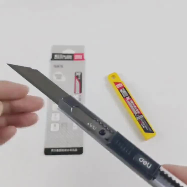 Deli Slim 30 Degree Blade Tip Razor Blade Knife Sharp Portable Mini  Auto-lock Utility Knife Stainless Steel DIY Art Cutter 