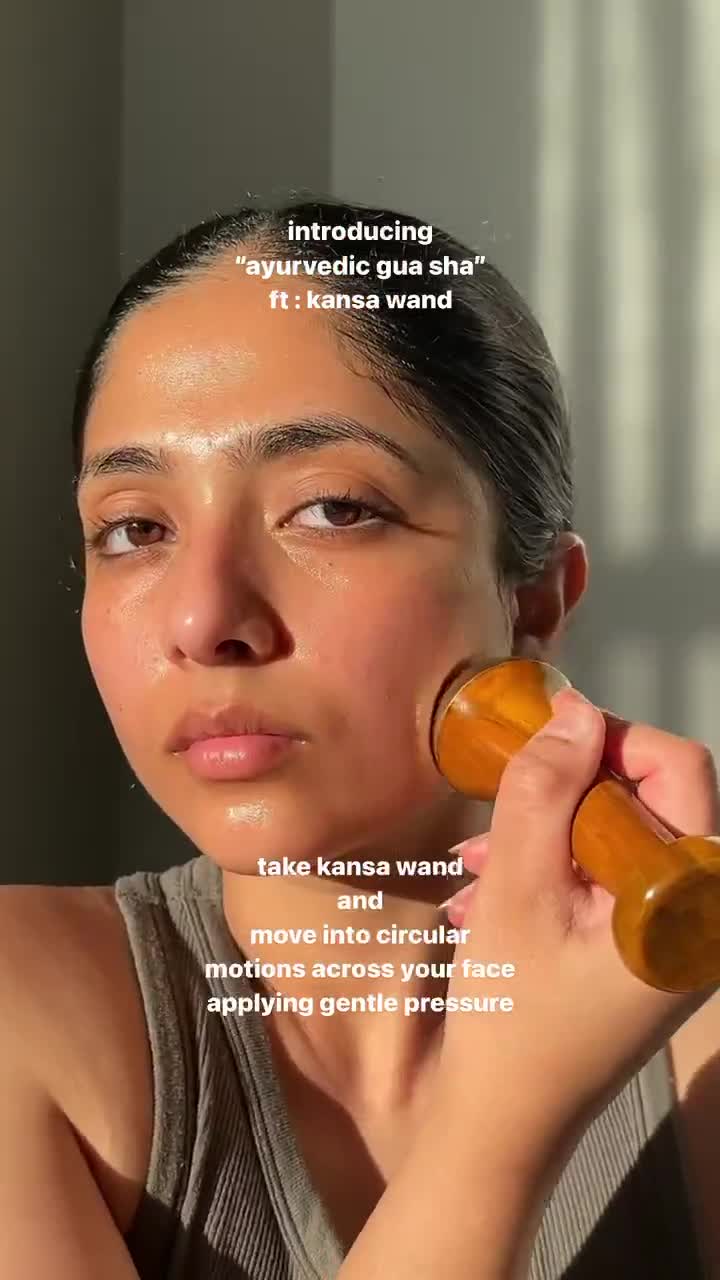 Kansa Wand Face Massager: Ayurvedic Lymphatic Drainage Tool video poster