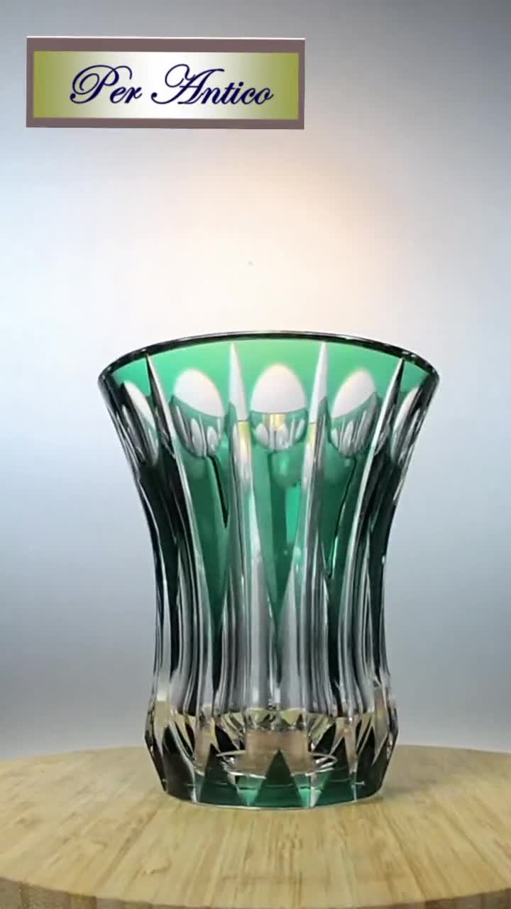 Val Saint Lambert Emerald Green Crystal Vase “symphonie” - Etsy Israel