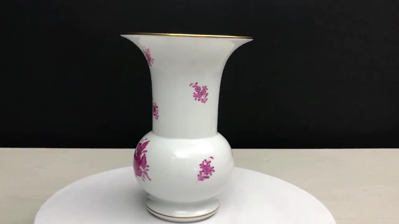 エレガントな手描きのヘレンド磁器の花瓶 - Etsy 日本