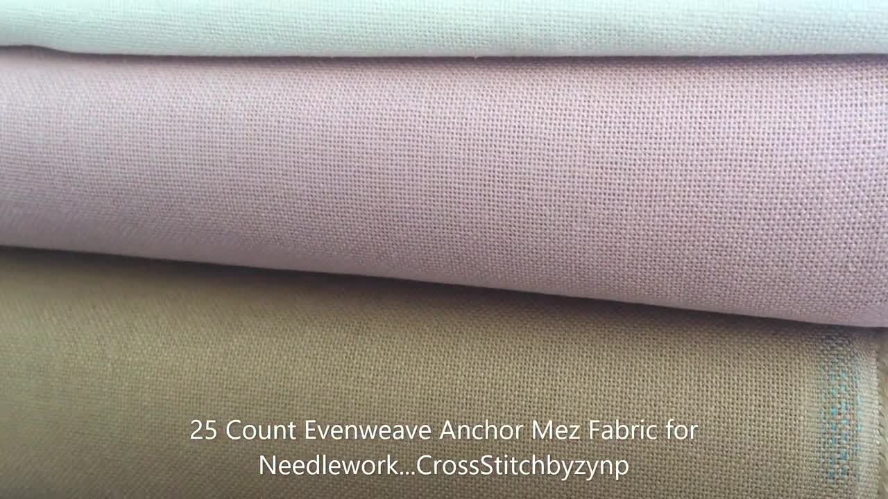 25 Count Evenweave Embroidery Fabric Cross Stitch Cloth, White, W59″ x L39″