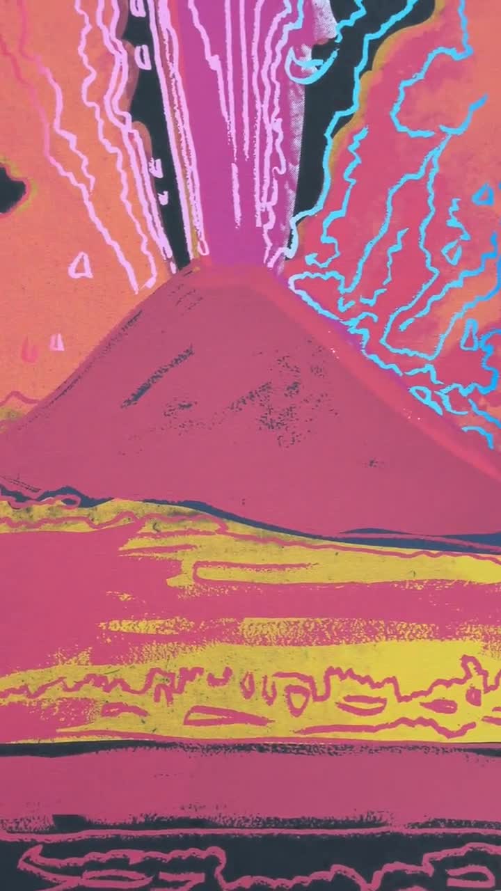 ANDY WARHOL - Vesuvius - Signed, Numbered Edition 137/2400, 60x60