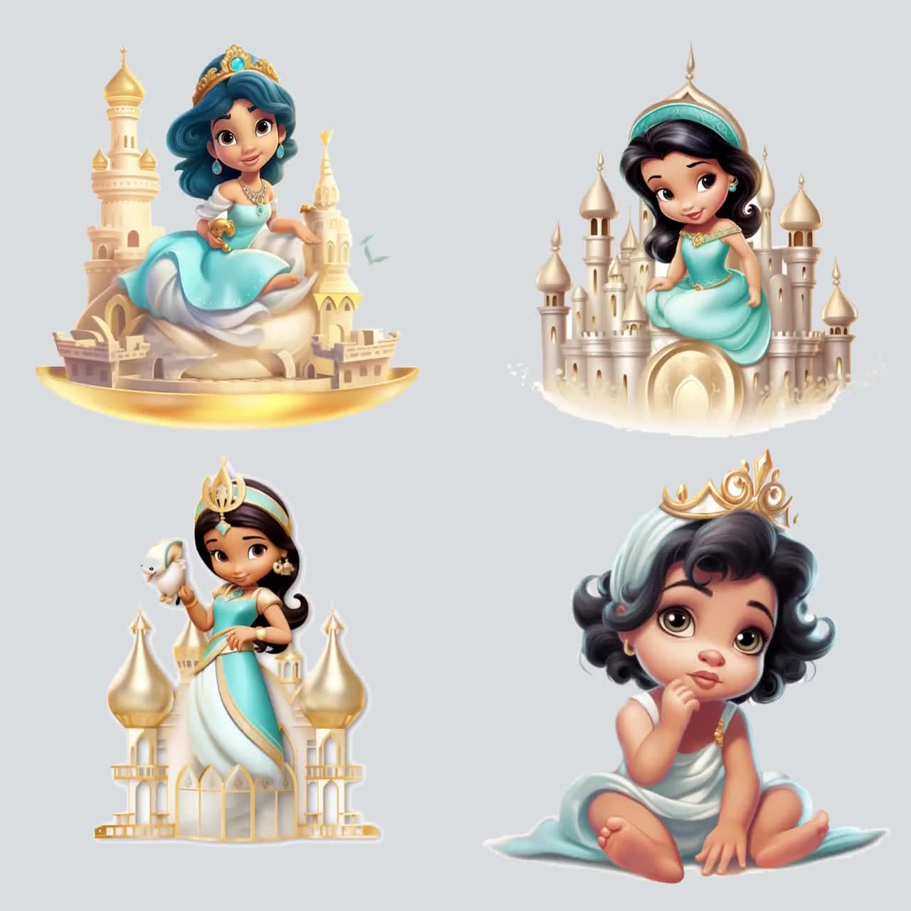 Baby Princess Clipart, PNG Baby Oriental Princess Watercolor Fantasy  Princess Fairytale Clipart, Instant Download, Desert Princess PNG