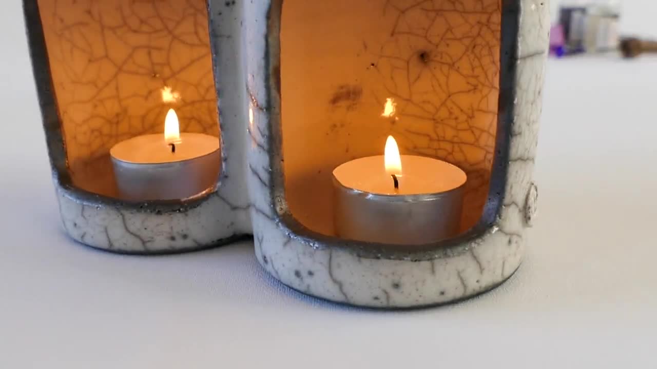 Wax Melter Essential Oil Burner Ceramic Handmade Raku -  Singapore