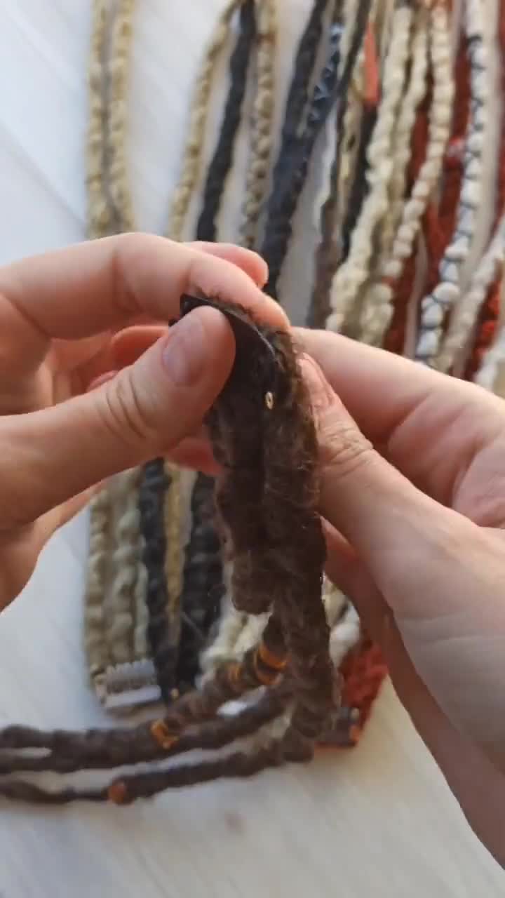 Clip In 4 Dreadlock Extensions Crochet dreads Custom Synthetic Hair Boho  Hair Wraps Beads - Crealandia