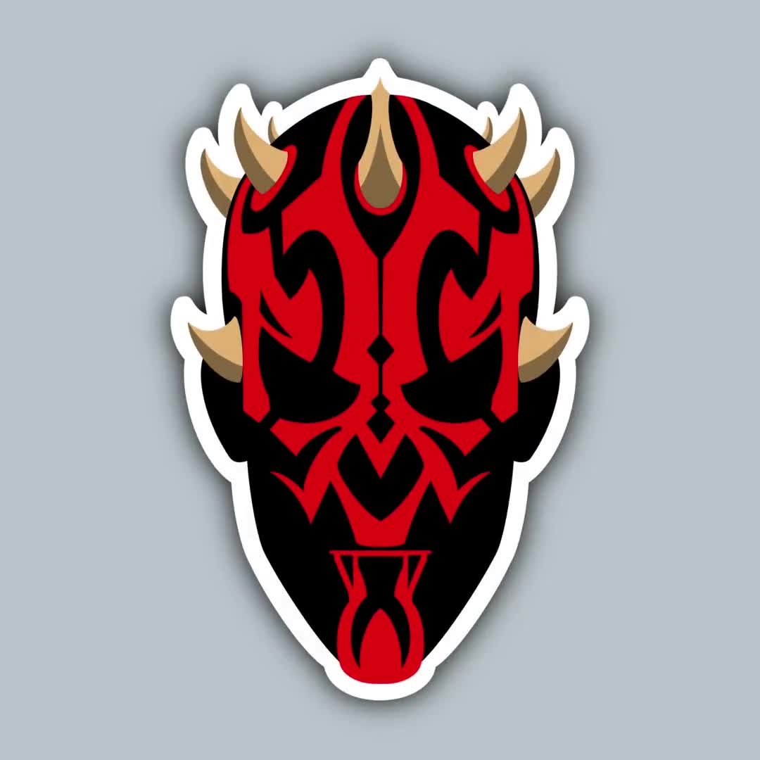 Star Wars Serious Darth Maul Sticker - Free Star Wars PNG Stickers