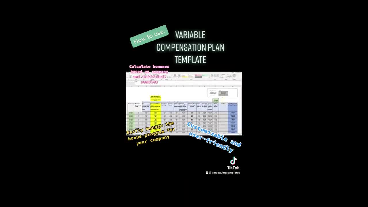 Compensation Plan Template Excel