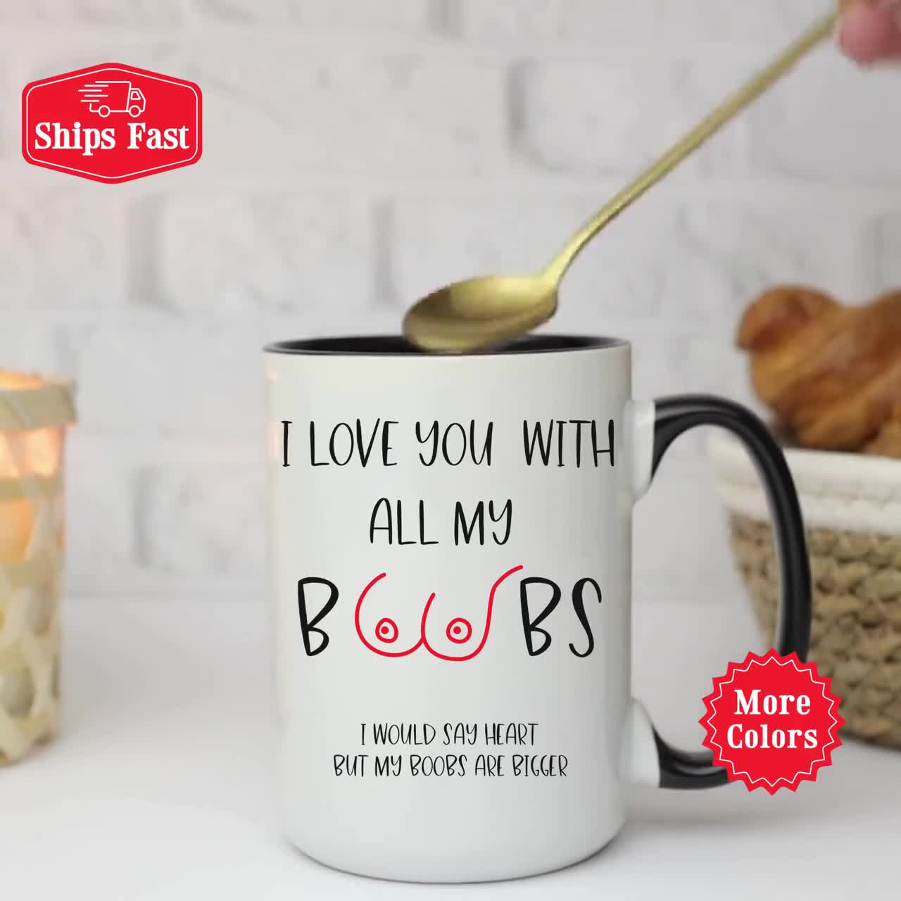 Tazza Divertente 'Donut Worry Be Happy' – 325 Ml – Ceramica Bianca – Regalo Originale Per Compleanno, Natale – Per Mamma, Papà, Amici