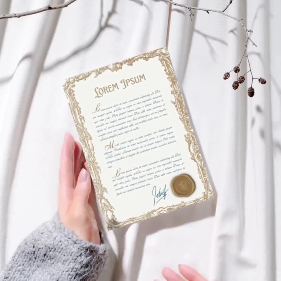 D&D accessory editable Letter Templates DnD Canva Designs DM Tools Handouts Editable Free Account Wax Seals Signatures Printable Handout video poster