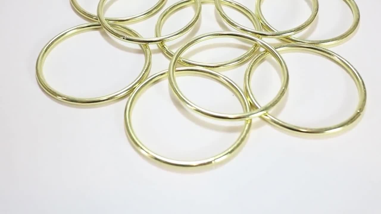 2.5 inch Gold Small Metal Craft Rings Bulk 10 Pieces